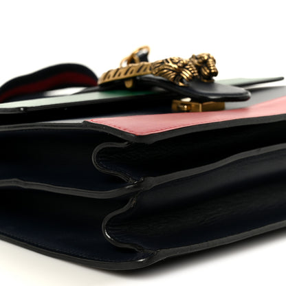 Gucci Moon Calfskin Bamboo Web Medium Dionysus Top Handle Bag Blue Emerald Hibiscus Red 20 of 22