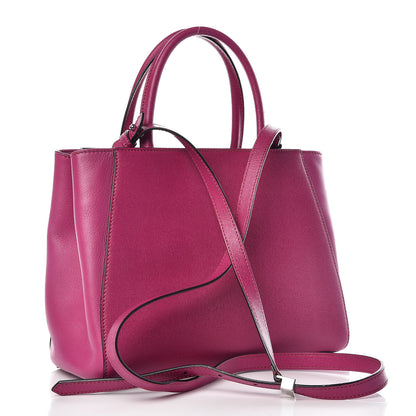 Fendi Vitello Elite Petite 2Jours Tote Magenta 3 of 13