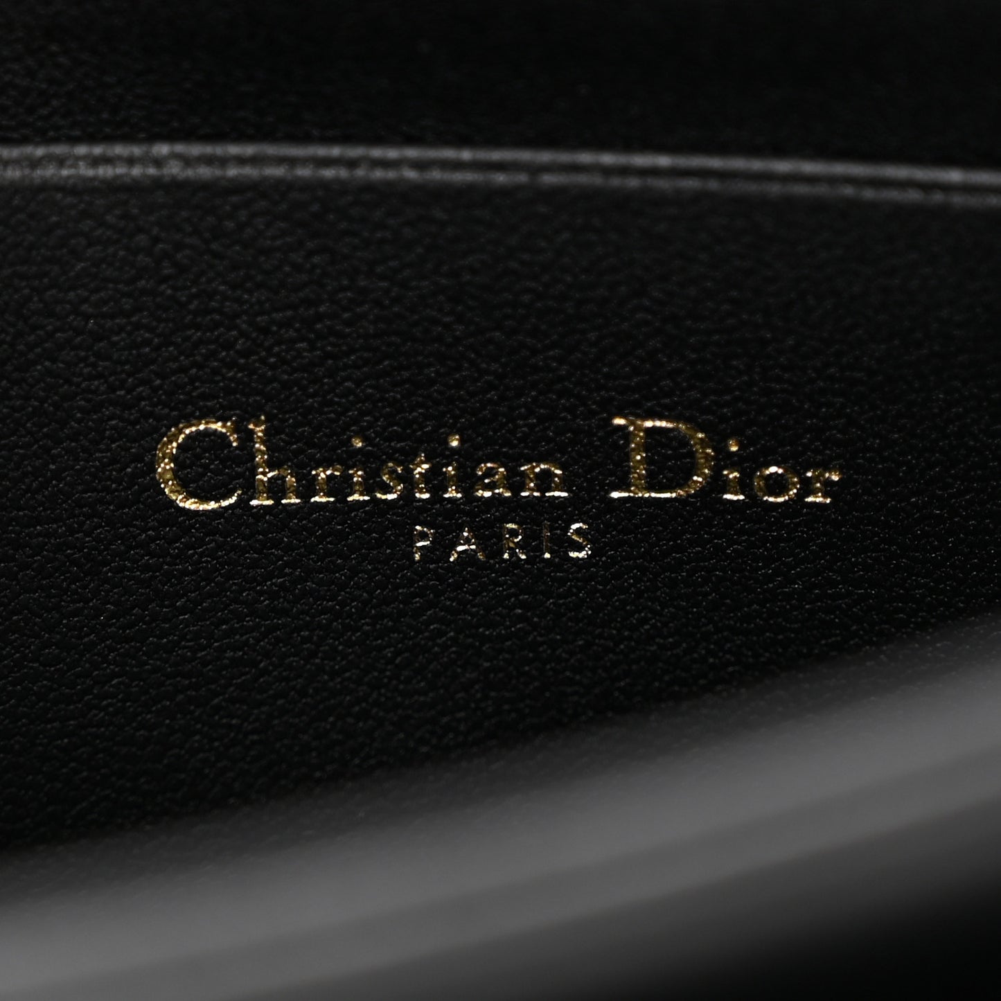 Lambskin Lady Dior Top Handle Clutch Black