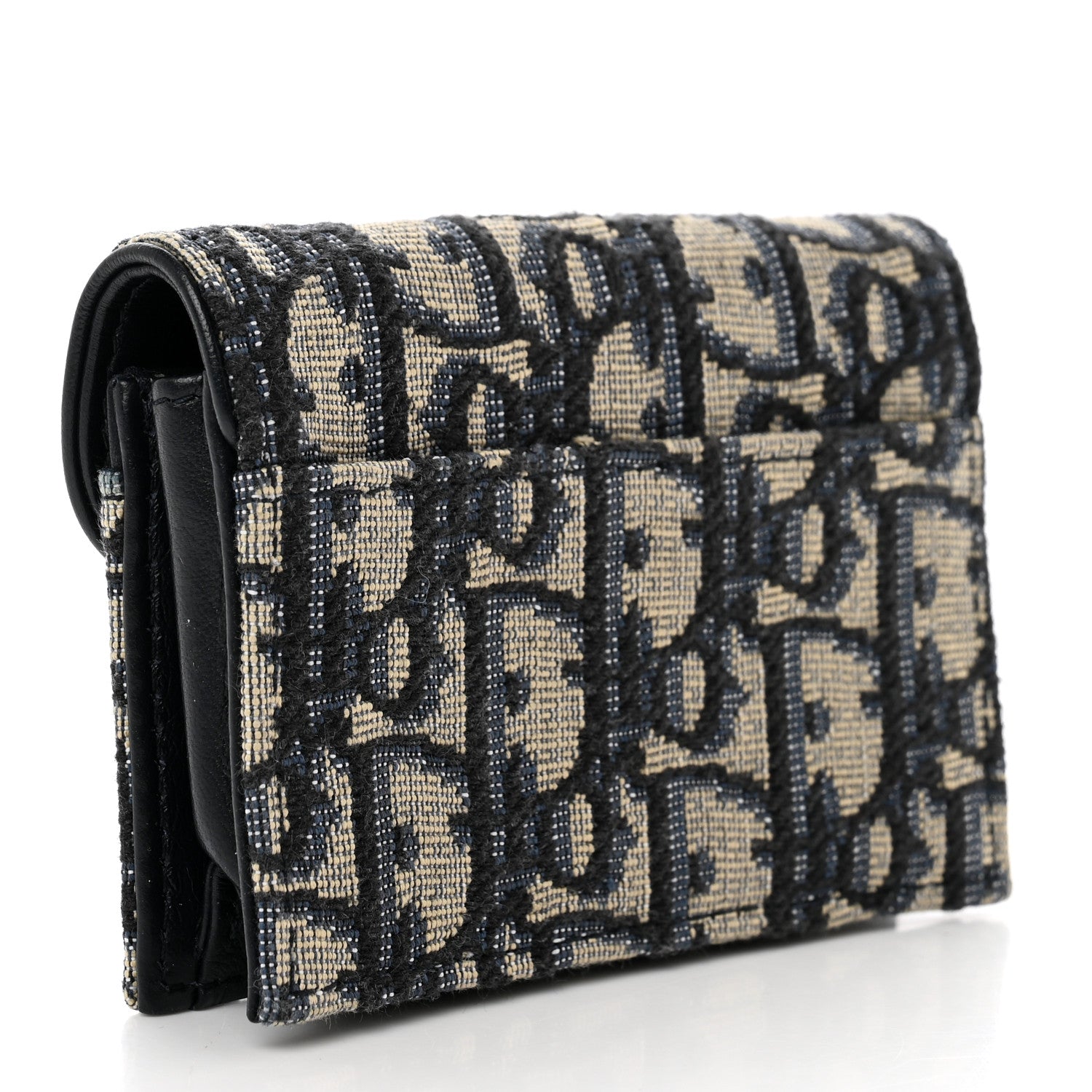 Christian Dior Oblique Saddle Card Holder Blue 3 of 8