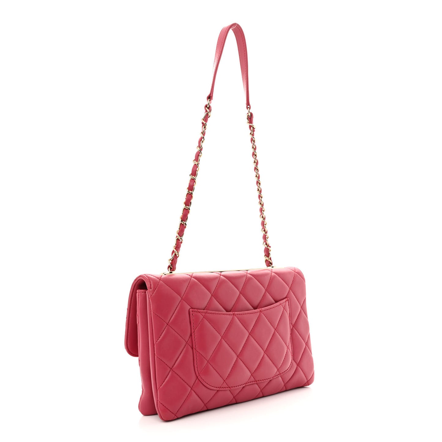 Lambskin Quilted Medium Trendy CC Flap Pink