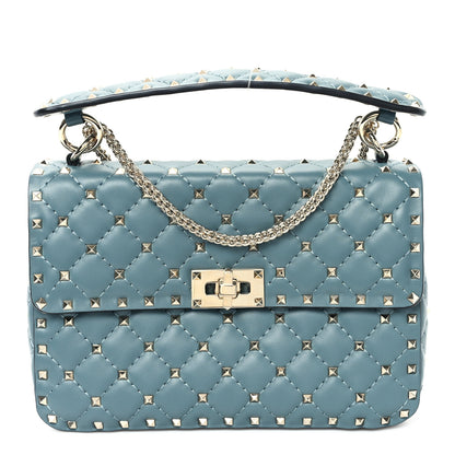 Valentino Garavani Nappa Medium Rockstud Spike Shoulder Bag Nube 1 of 10