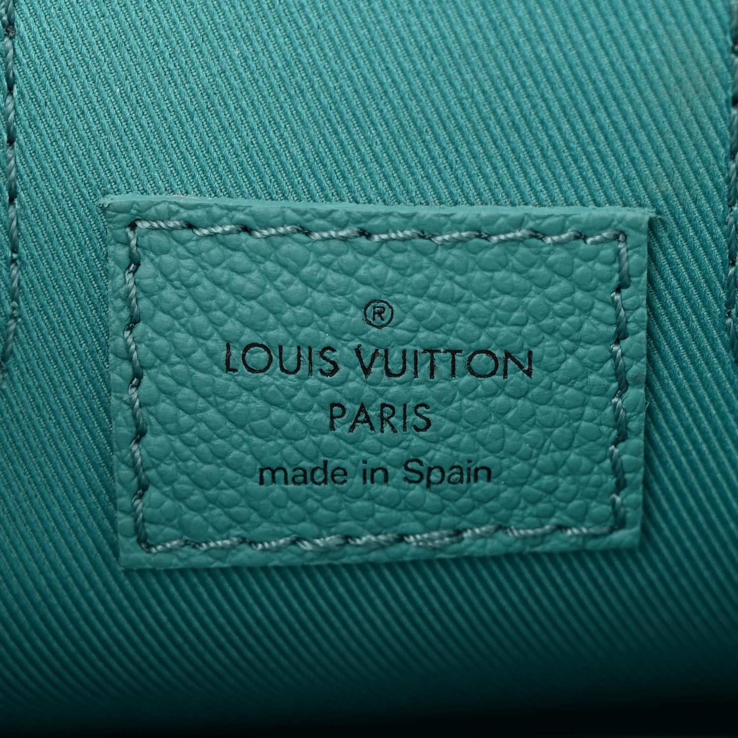 Louis Vuitton Calfskin Damier Sac Plat XS Blue Teal 6 of 9