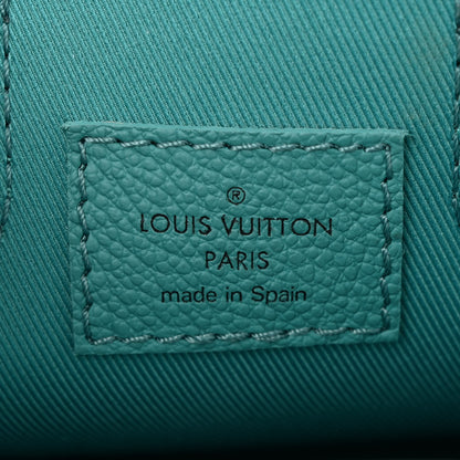 Louis Vuitton Calfskin Damier Sac Plat XS Blue Teal 6 of 9