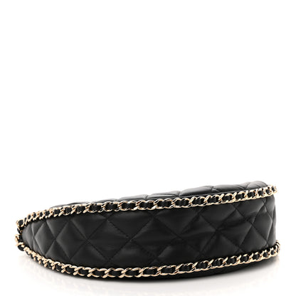 Chanel Lambskin Quilted Small Hobo Bag Black 4 of 10