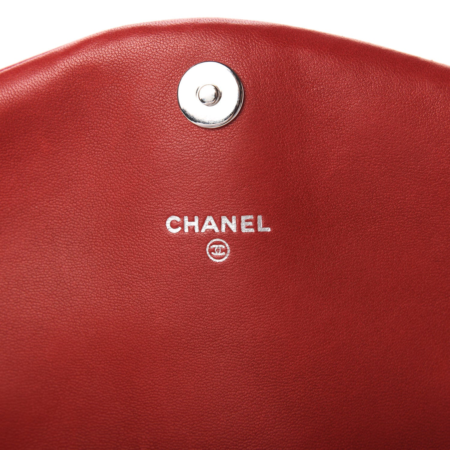 Chanel Lambskin Half Moon Wallet On Chain WOC Red 8 of 11
