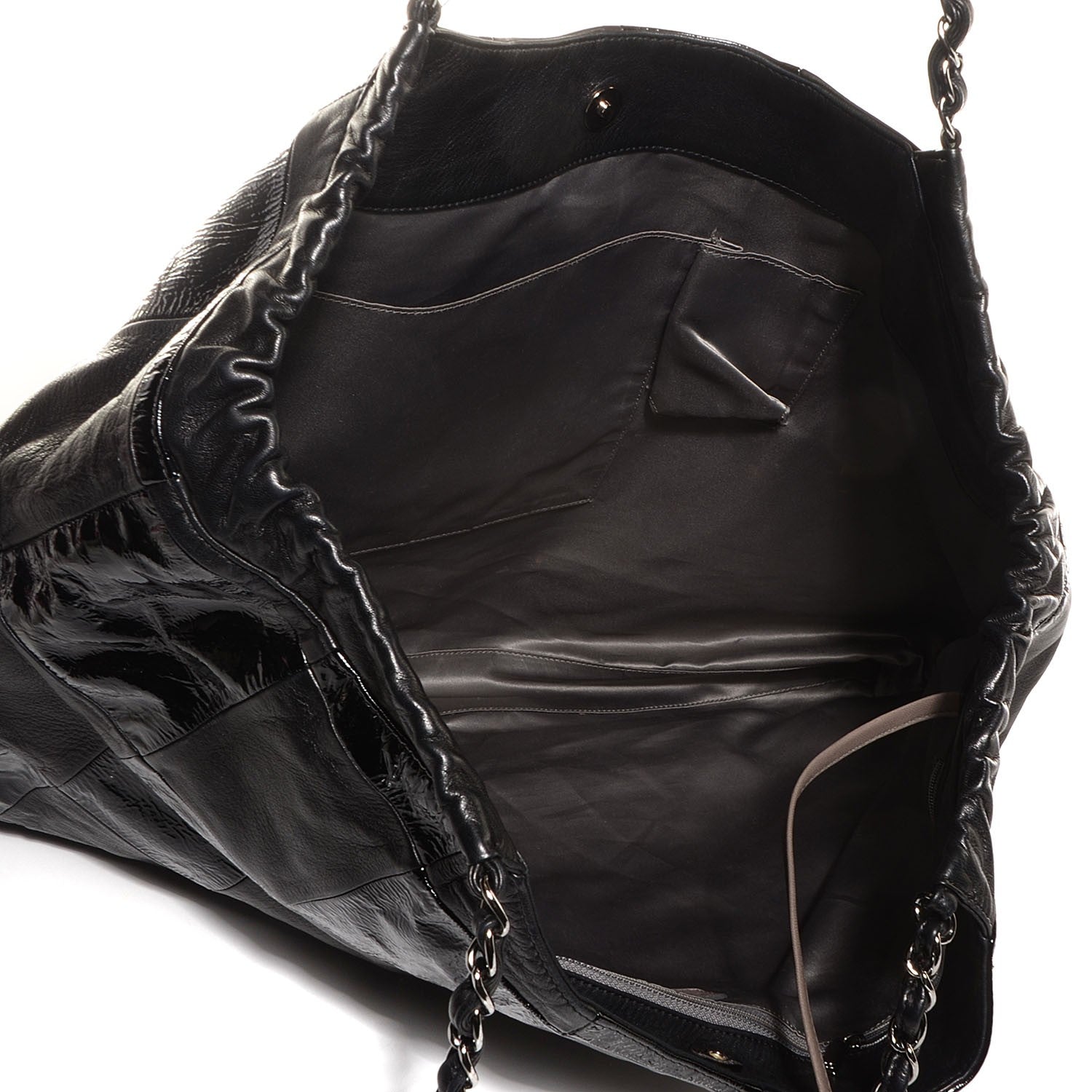 Chanel Patent Patchwork Large Brooklyn Tote Black 5 of 7