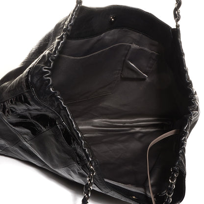 Chanel Patent Patchwork Large Brooklyn Tote Black 5 of 7