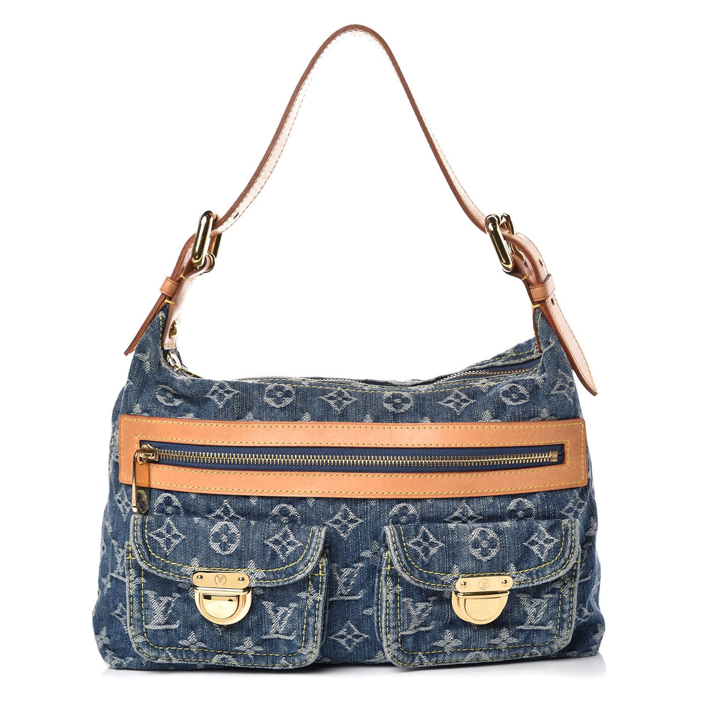 Monogram Denim Baggy PM Blue