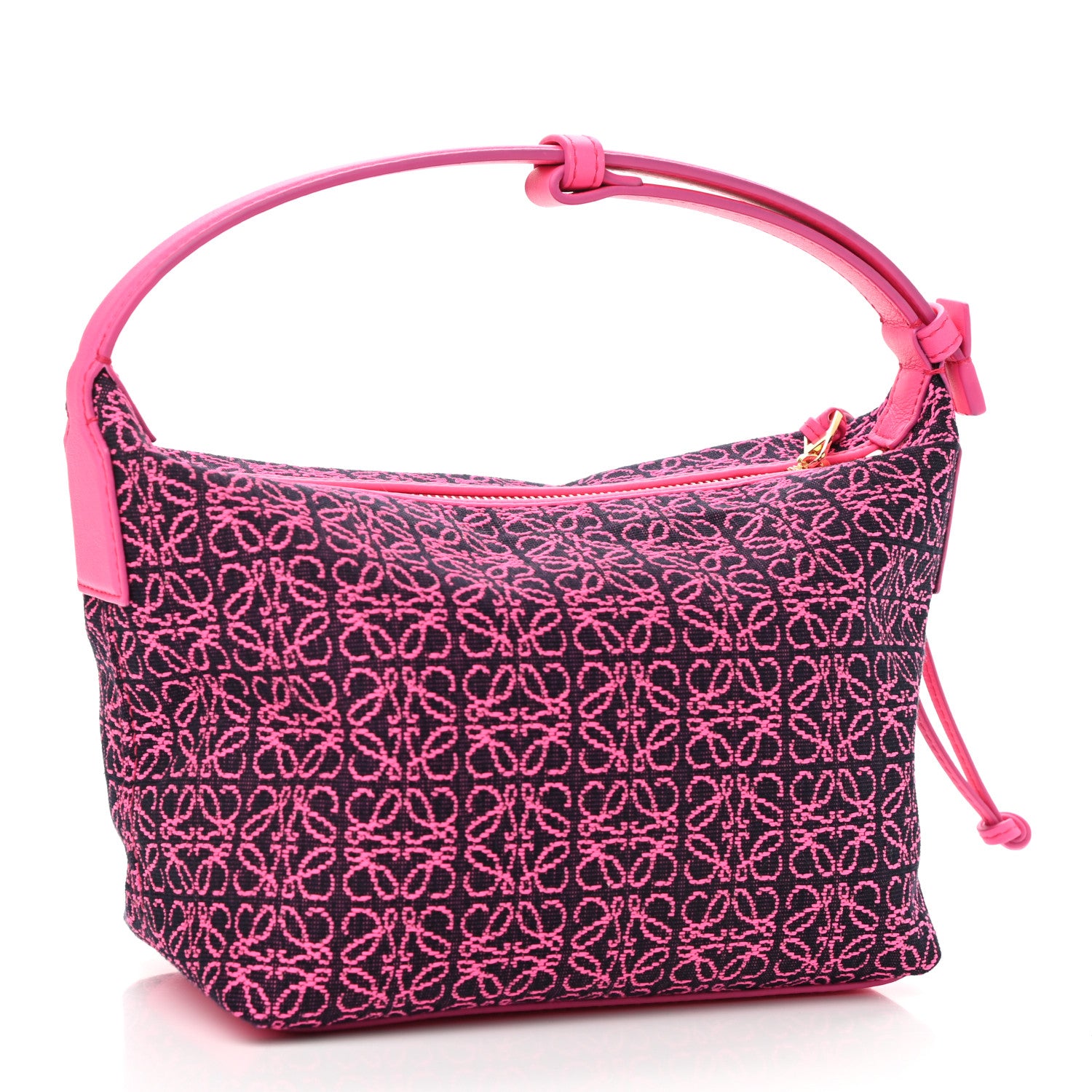 Loewe Jacquard Anagram Calfskin Small Cubi Bag Pink 3 of 10