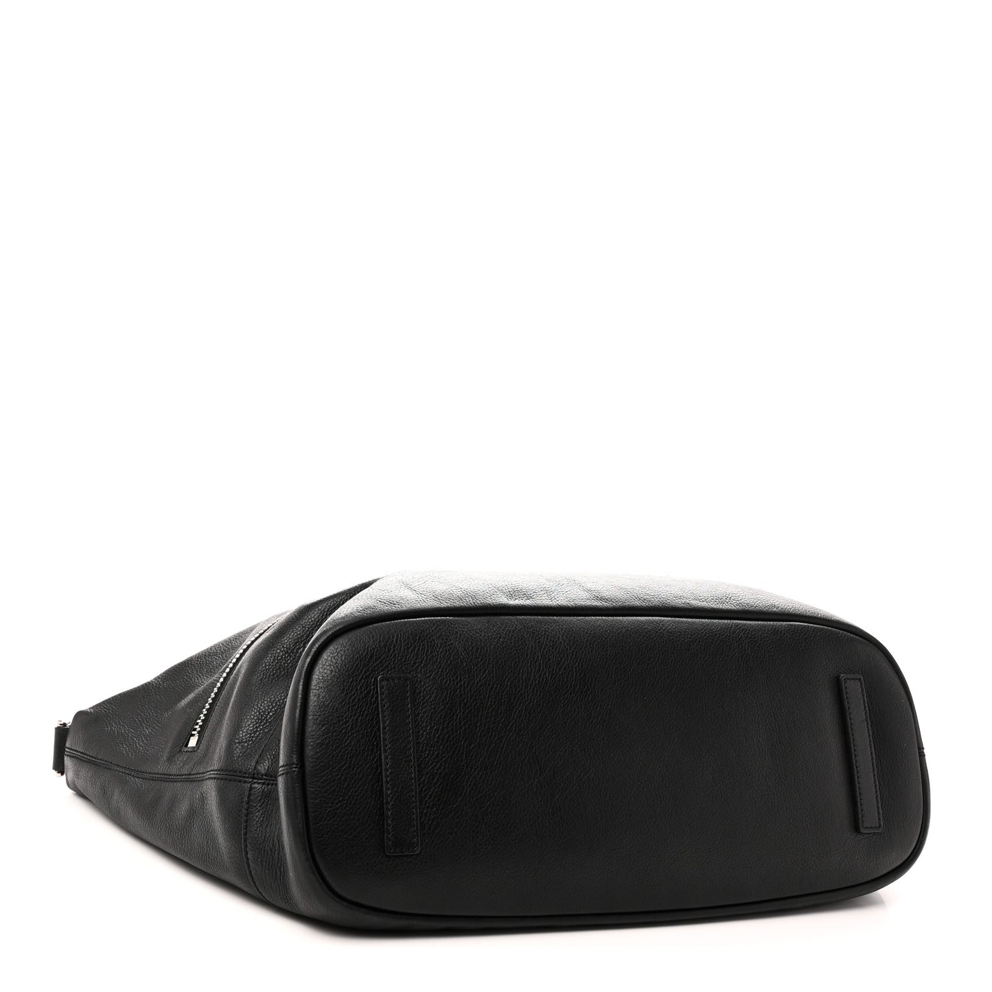 Calfskin Large Zip Nightingale  Black