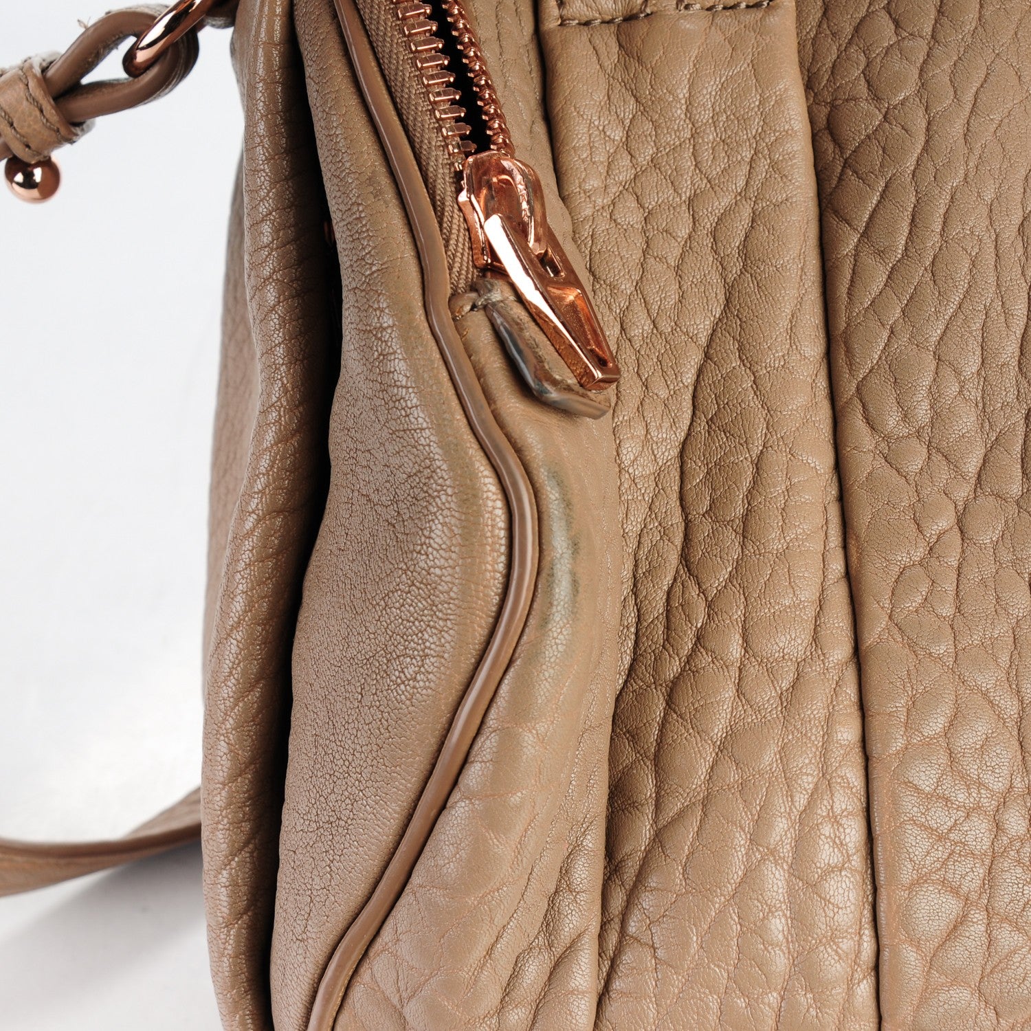 Alexander Wang Pebbled Lambskin Rockie Latte Rose Gold Hardware 10 of 11