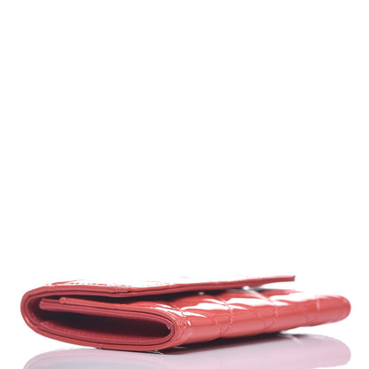 Chanel Patent Quilted Flap Card Holder Dark Pink 4 of 9