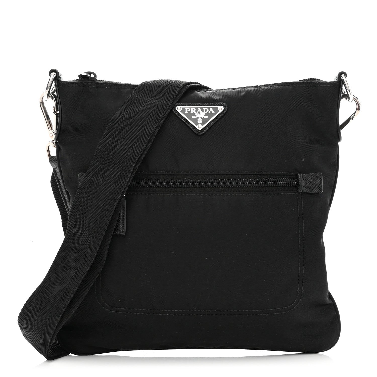 Prada Tessuto Nylon Messenger Bag Black 1 of 8