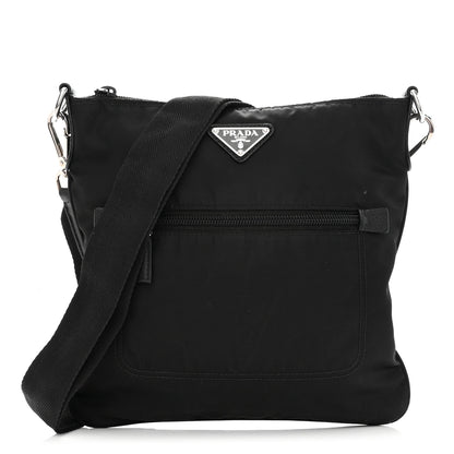 Prada Tessuto Nylon Messenger Bag Black 1 of 8