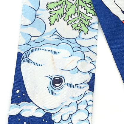 Hermes Silk Sur Mon Nuage Twilly Marine Clair Ciel 5 of 5