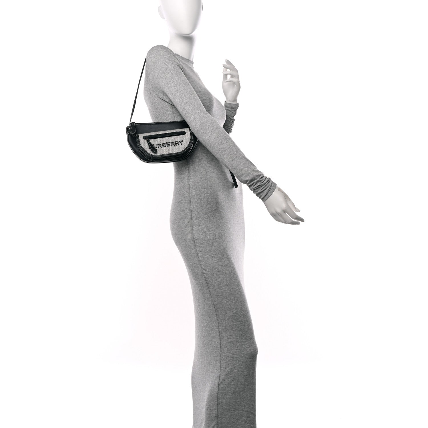 Burberry Canvas Horseferry Print Double Olympia Shoulder Bag Black 2 of 12