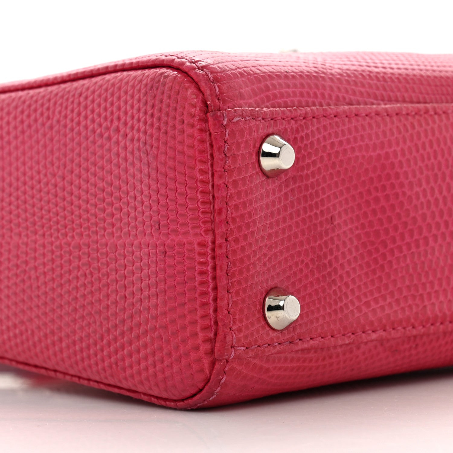 Christian Dior Lizard Swarovski Crystal Mini Lady Dior Dark Pink 9 of 15
