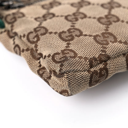 Gucci GG Monogram Web Double Pocket Belt Bag Dark Brown 18 of 29