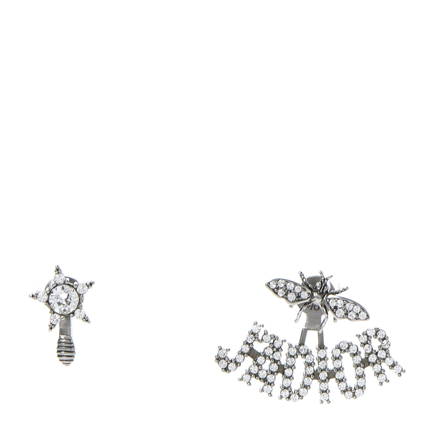 Christian Dior Palladium Crystal J'adior Earrings 1 of 5