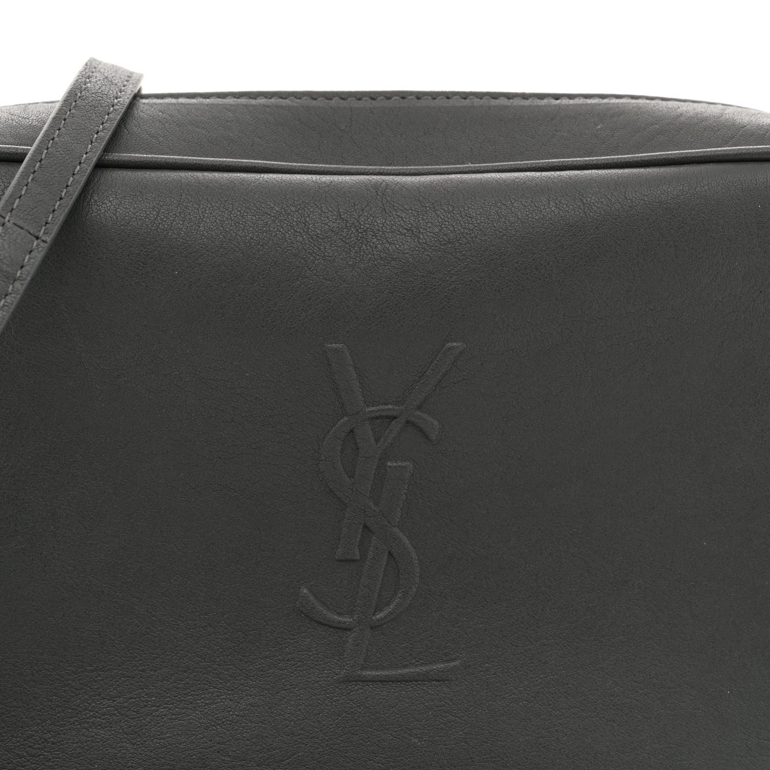 Saint Laurent Lambskin Monogram Small Lou Camera Bag Asphalt 8 of 12