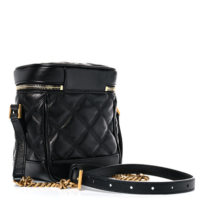 Saint Laurent Grain de Poudre Quilted 80's Vanity Bag Black 3 of 16