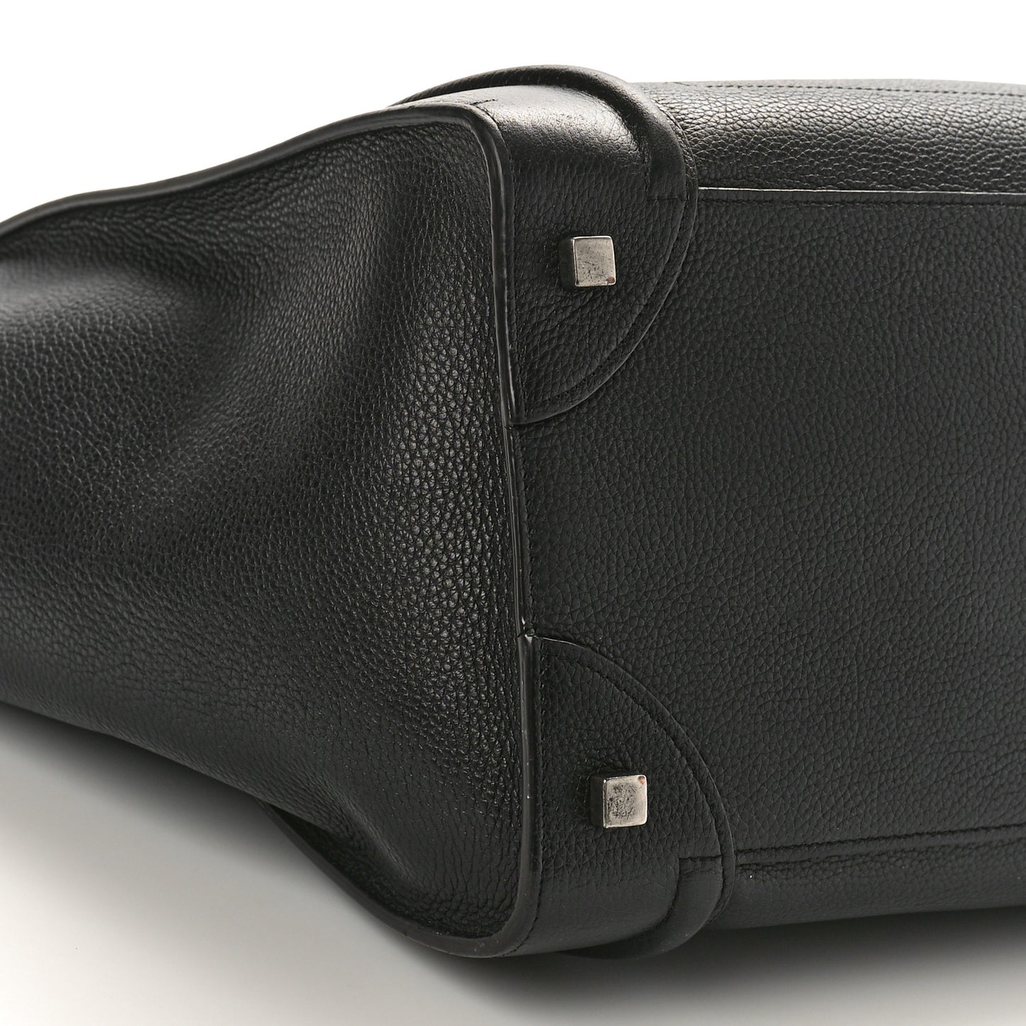 Drummed Calfskin Mini Luggage Black