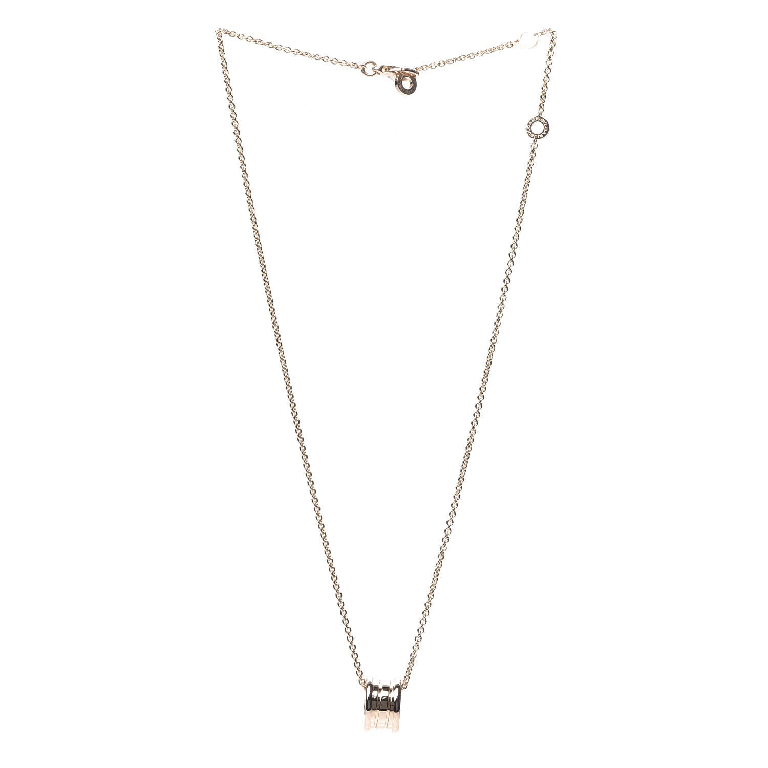 Bulgari 18K Rose Gold B.Zero1 Pendant Necklace 2 of 5