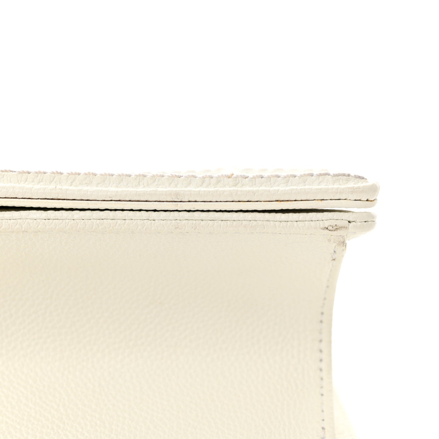 Grained Calfskin Perforated Diorama Flap Bag Latte