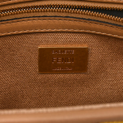 Fendi Canvas Vitello King FF Multicolor Embroidered Baguette Multicolor Cuoio 6 of 10