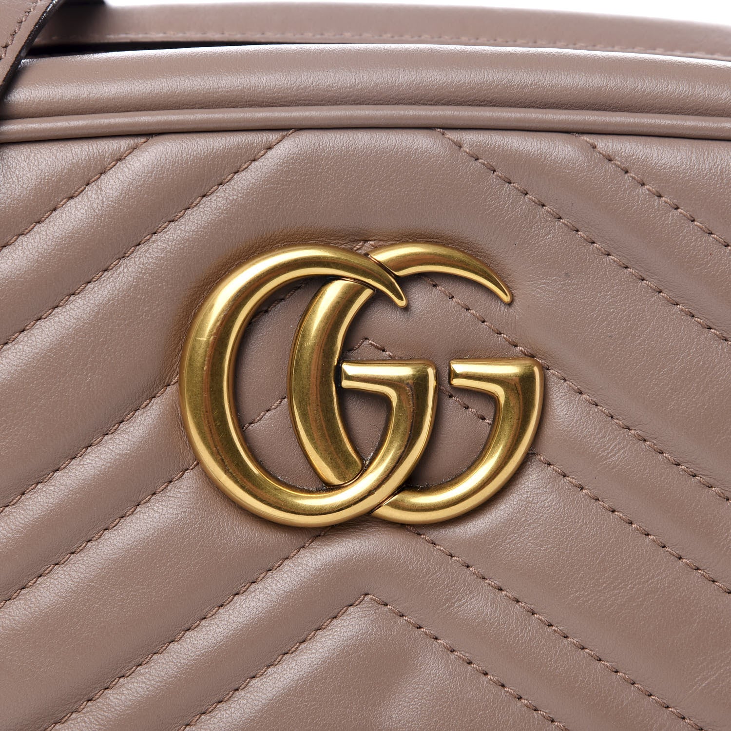 Gucci Calfskin Matelasse Small GG Marmont Chain Shoulder Bag Porcelain Rose 8 of 8