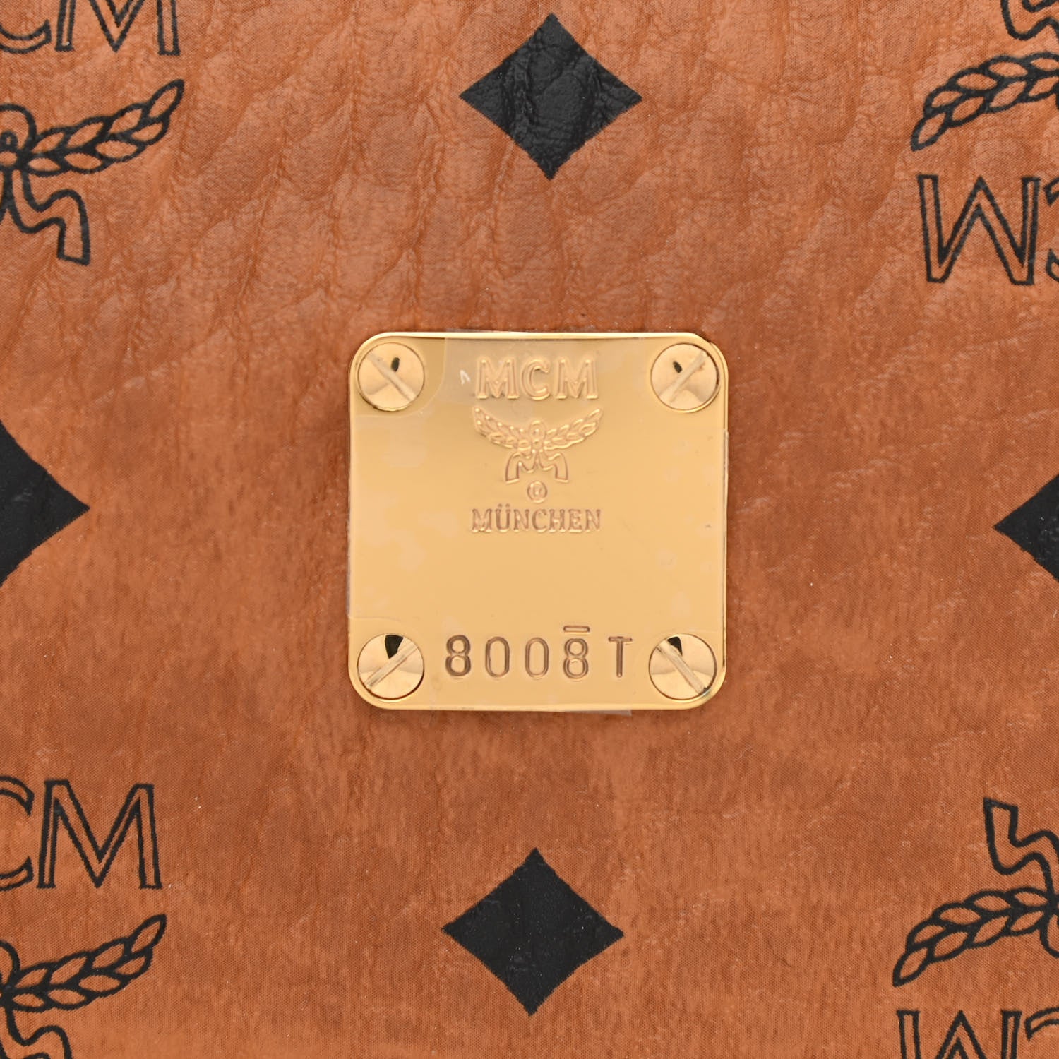 MCM Visetos Camera Crossbody Bag Cognac 7 of 9