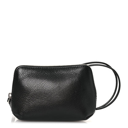 The Row Grained Calfskin Owen Pouch Black 1 of 6