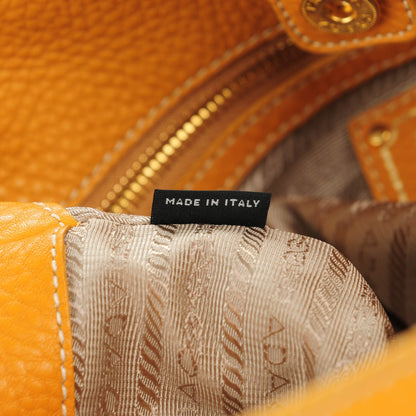 Prada Vitello Daino Tote Ocra 9 of 10