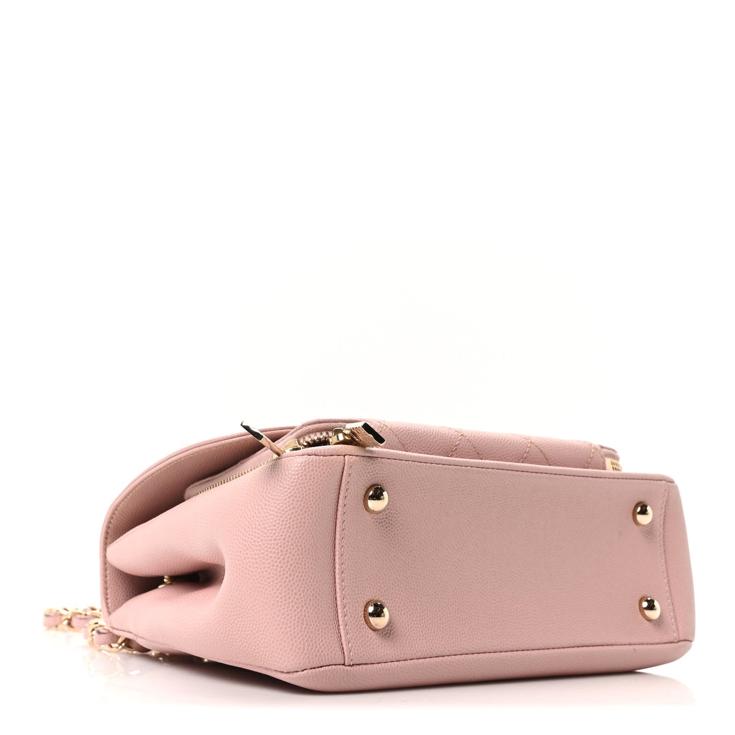 Caviar Quilted Small Business Affinity Flap Light Pink