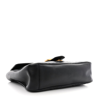 Gucci Calfskin Matelasse Large GG Marmont Shoulder Bag Black 4 of 12