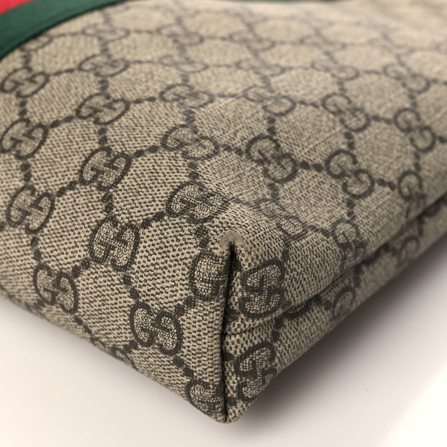 GG Supreme Monogram Web Messenger Bag Black
