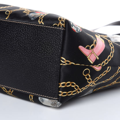Gucci Satin Charmy Tote Black Multicolor 9 of 13