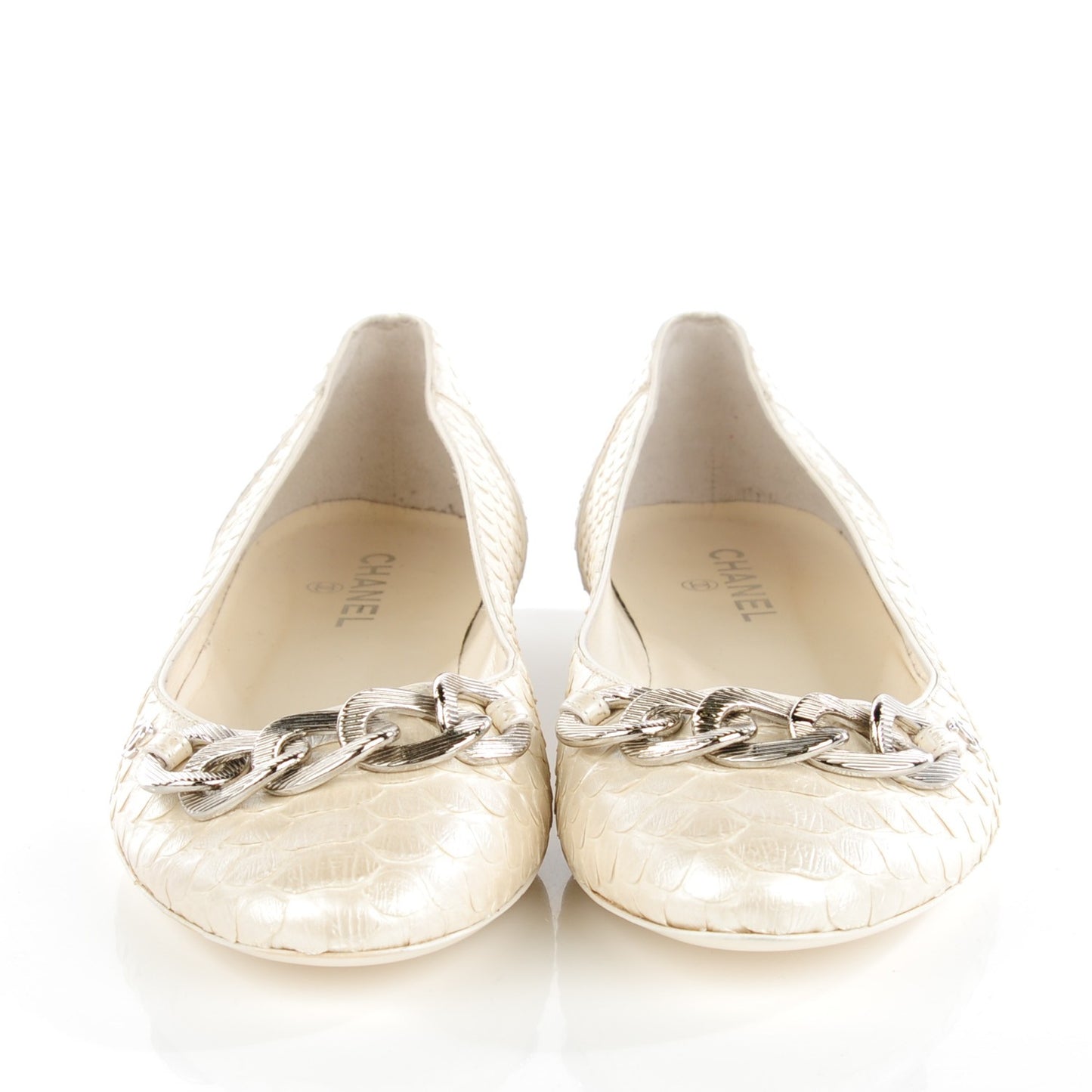 Python CC Ballerina Flats 38.5 Ivory