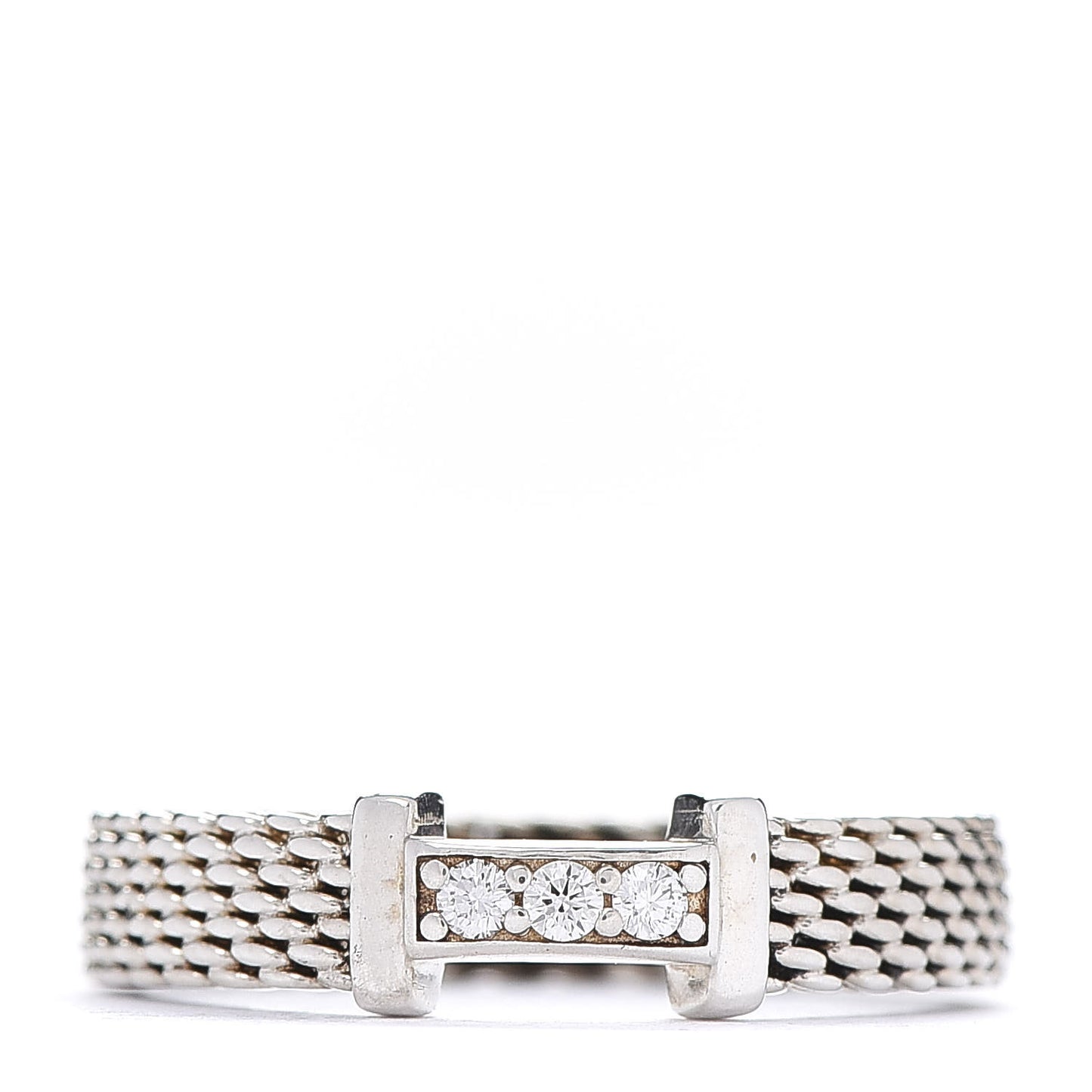 Sterling Silver Diamond Narrow Somerset Ring 47 4