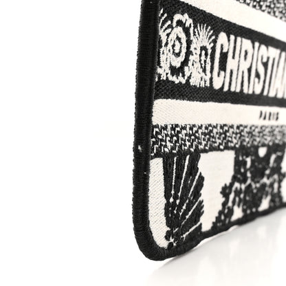 Christian Dior Technical Fabric Embroidered Pouch Black White 8 of 9