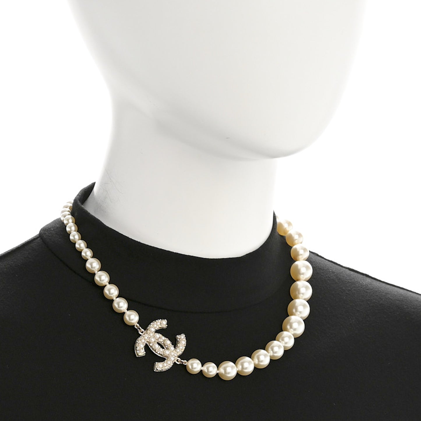 Pearl CC 100th Anniversary Necklace Light Gold