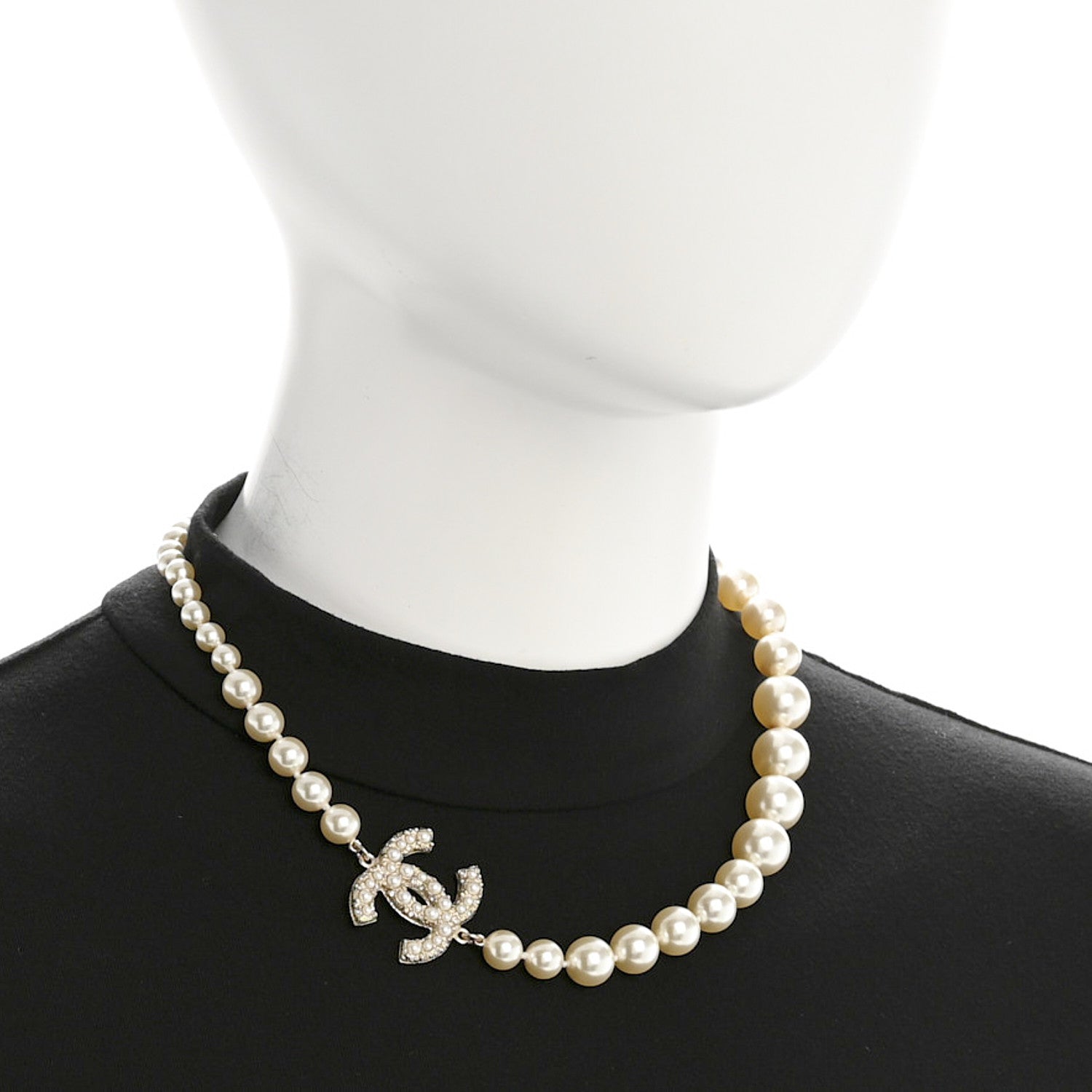 Chanel Pearl CC 100th Anniversary Necklace Light Gold 2 of 6