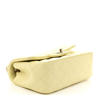 Chanel Lambskin Quilted Mini Rectangular Flap Light Yellow 4 of 10