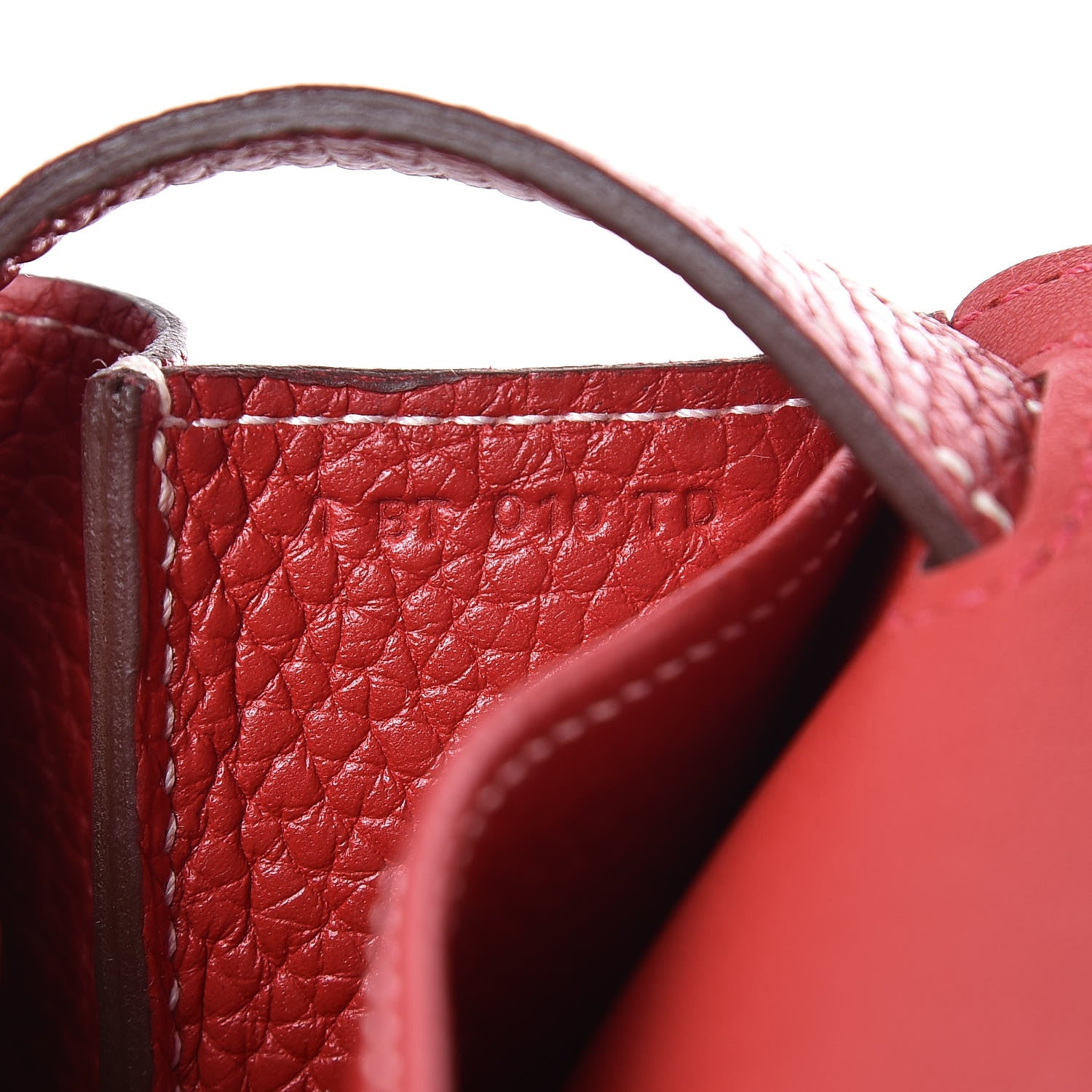 Hermes Taurillon Clemence Halzan 31 GM Rouge Casaque 8 of 10