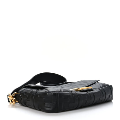Fendi Nappa FF 1974 Embossed Baguette Black 4 of 9