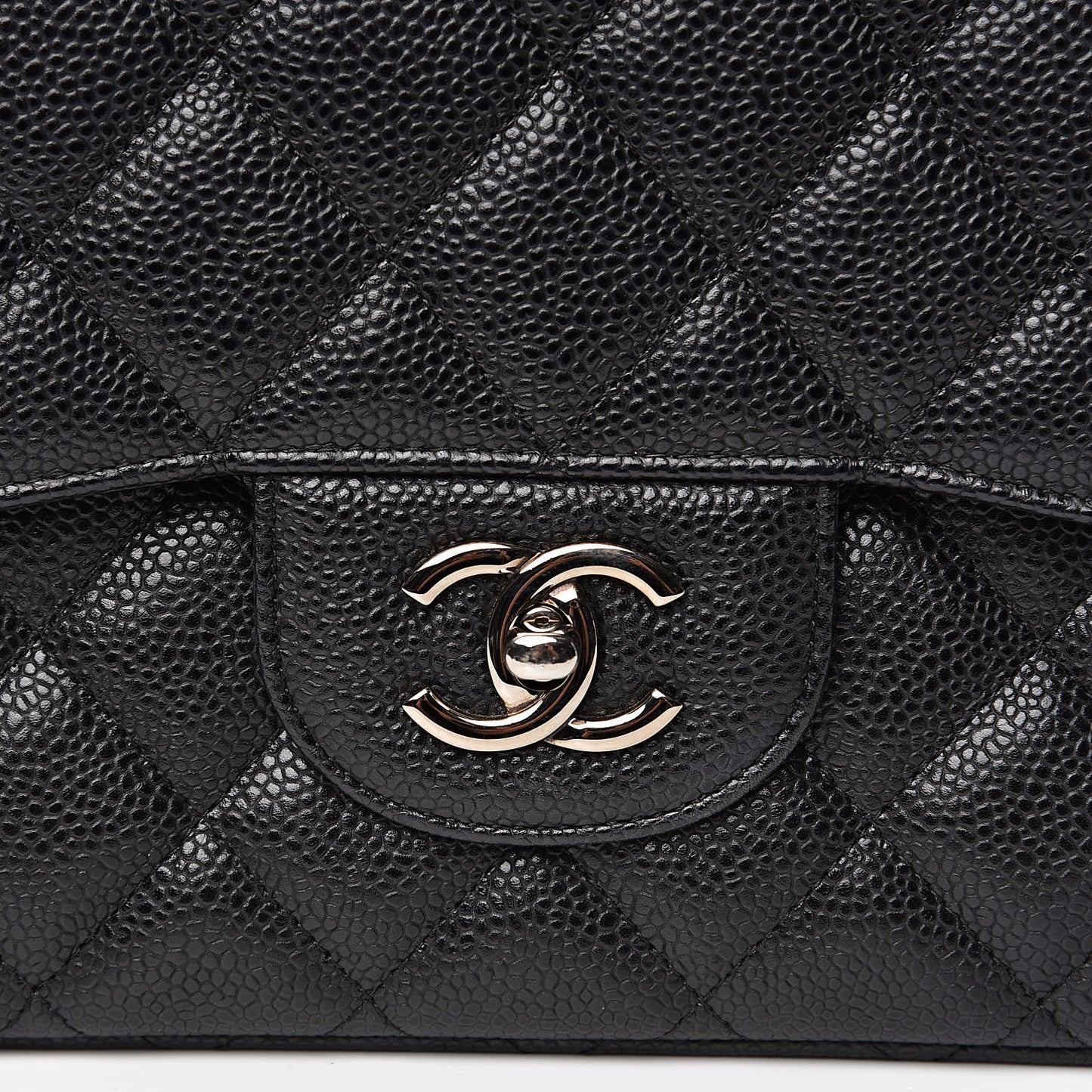 Caviar Quilted Maxi Double Flap Black