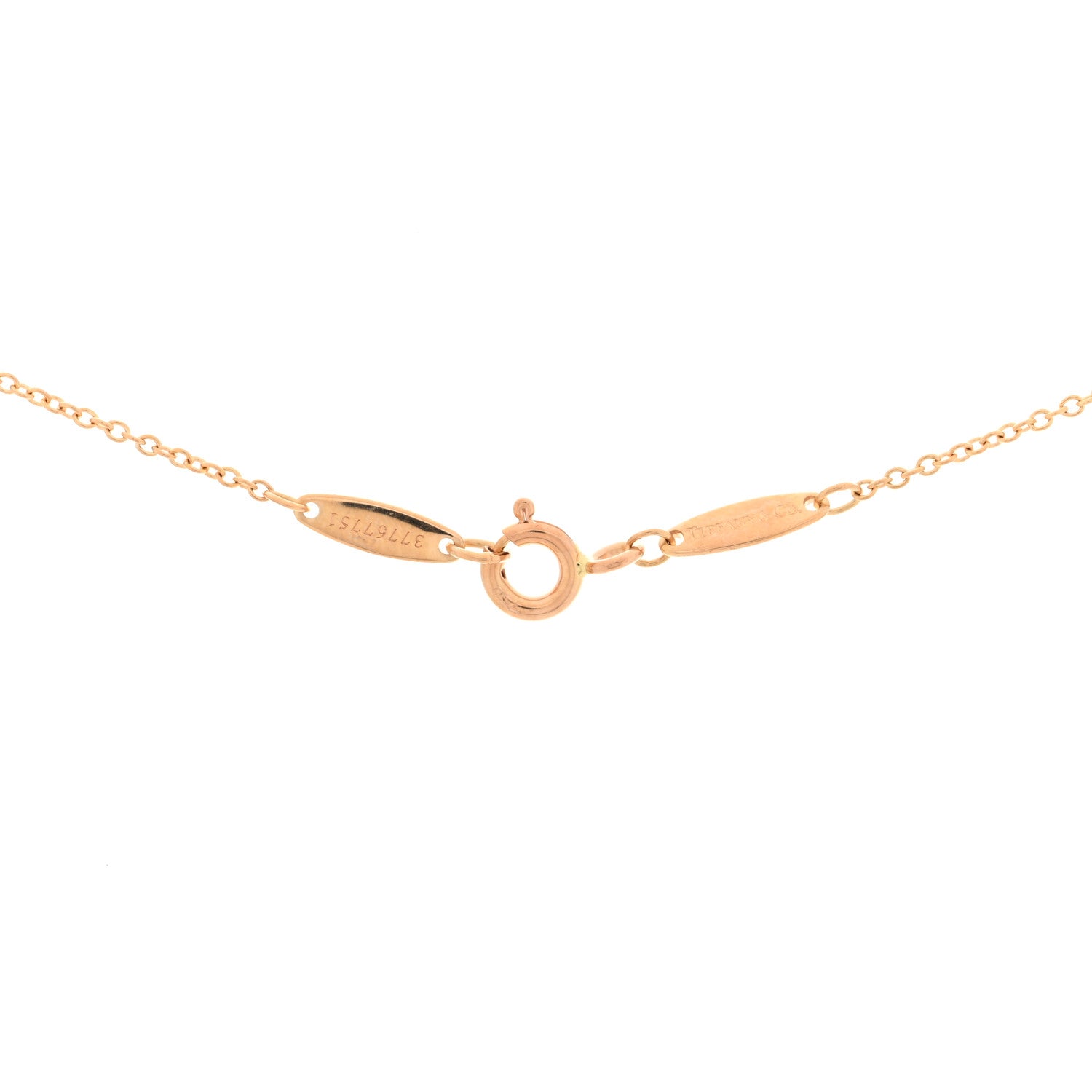 Tiffany 18K Rose Gold Diamond .25ct Elsa Peretti Diamonds by the Yard Pendant Necklace 4 of 4