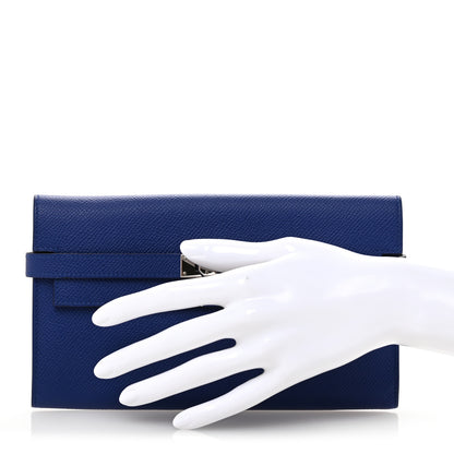 Hermes Epsom Kelly Longue Wallet Bleu Electrique 2 of 11