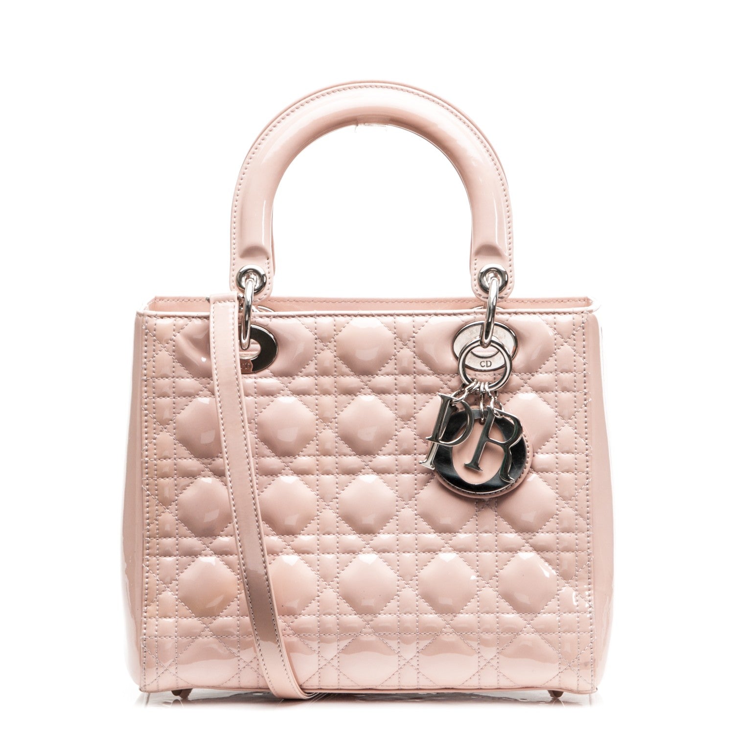 Christian Dior Patent Cannage Medium Lady Dior Light Pink 1 of 7